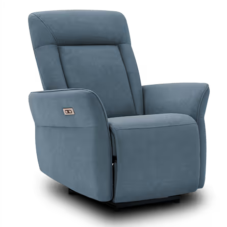 Fauteuil de massage Serenity bleu nuit – fauteuil compact design avec massage du dos et des lombaires