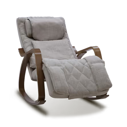 Fauteuil de massage rocking-chair vert – siège relaxant avec fonction massage pour le dos et les lombaires